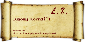 Lugosy Kornél névjegykártya
